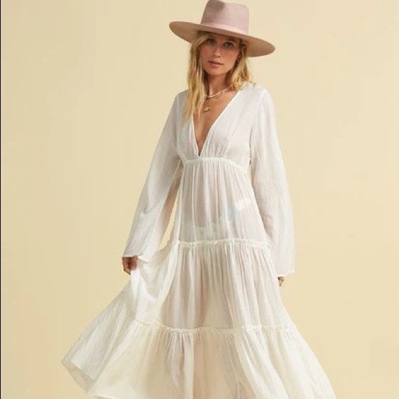 🔆BILLABONG🔆 WANDER LUST WHITE MAXI DRESS - Picture 9 of 15